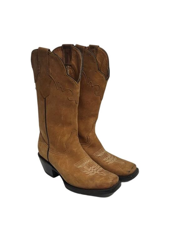 Other - El Pajar Tan Mexican Women's Western Leather Boots Sz 5.5